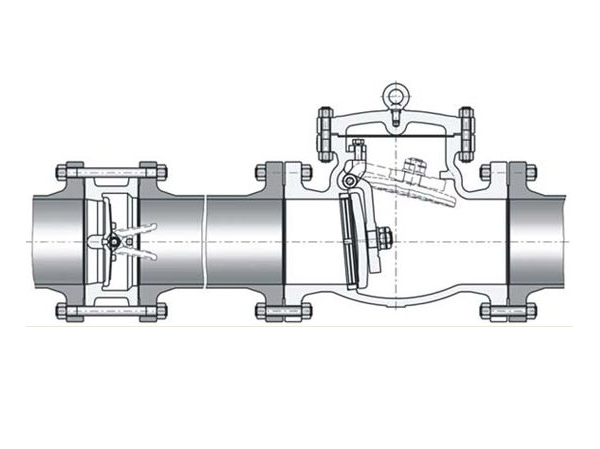 對夾式止回閥安裝示意圖